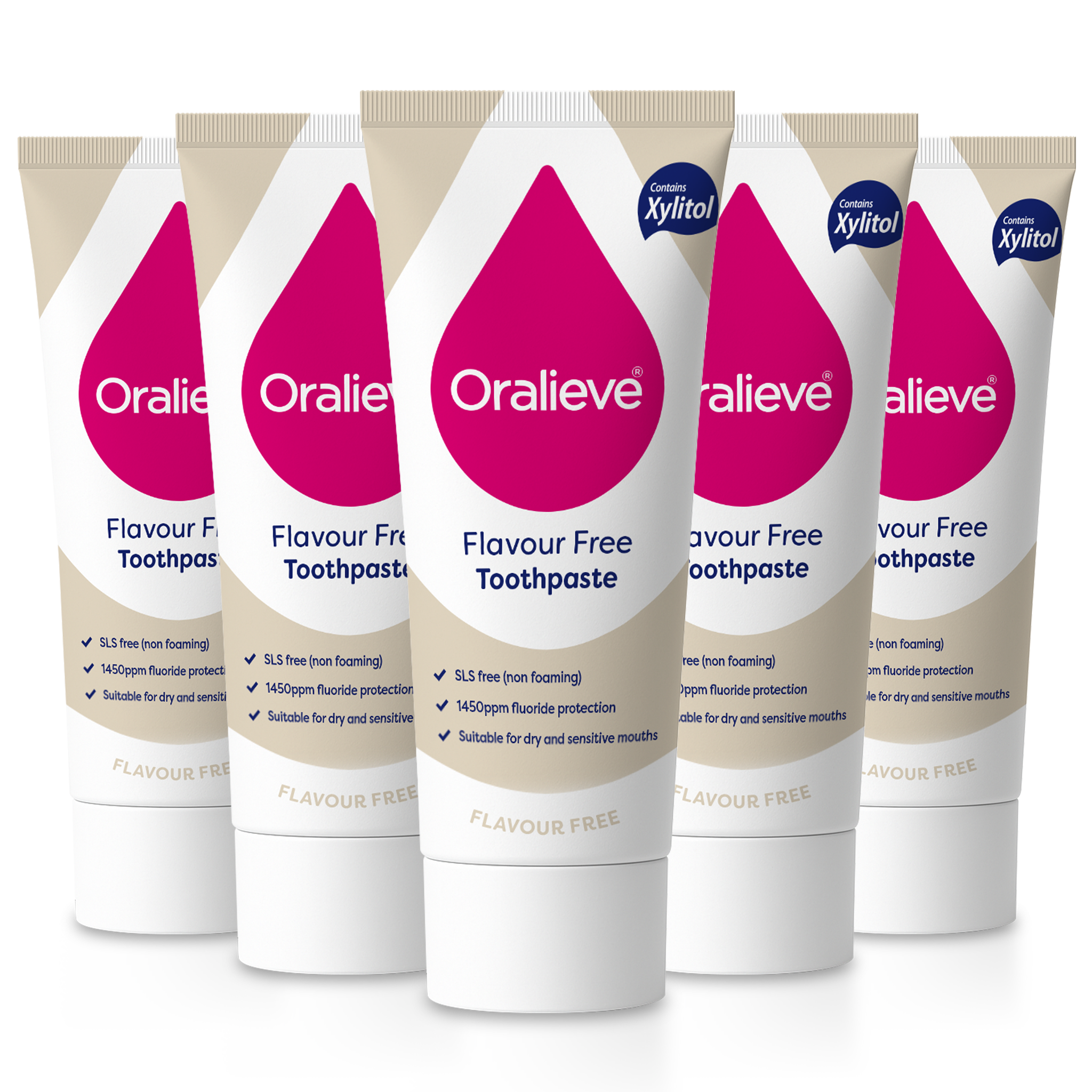 ORALIEVE | Flavour Free Toothpaste | 5x75ml – Oralieve